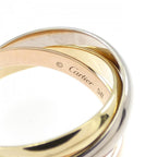 Vendome Louis Cartier Band Ring 18K Tricolor Gold