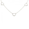 Open Heart Pendant Necklace Sterling Silver 1.6mm
