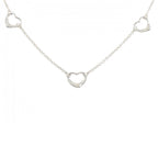 Open Heart Pendant Necklace Sterling Silver 1.6mm