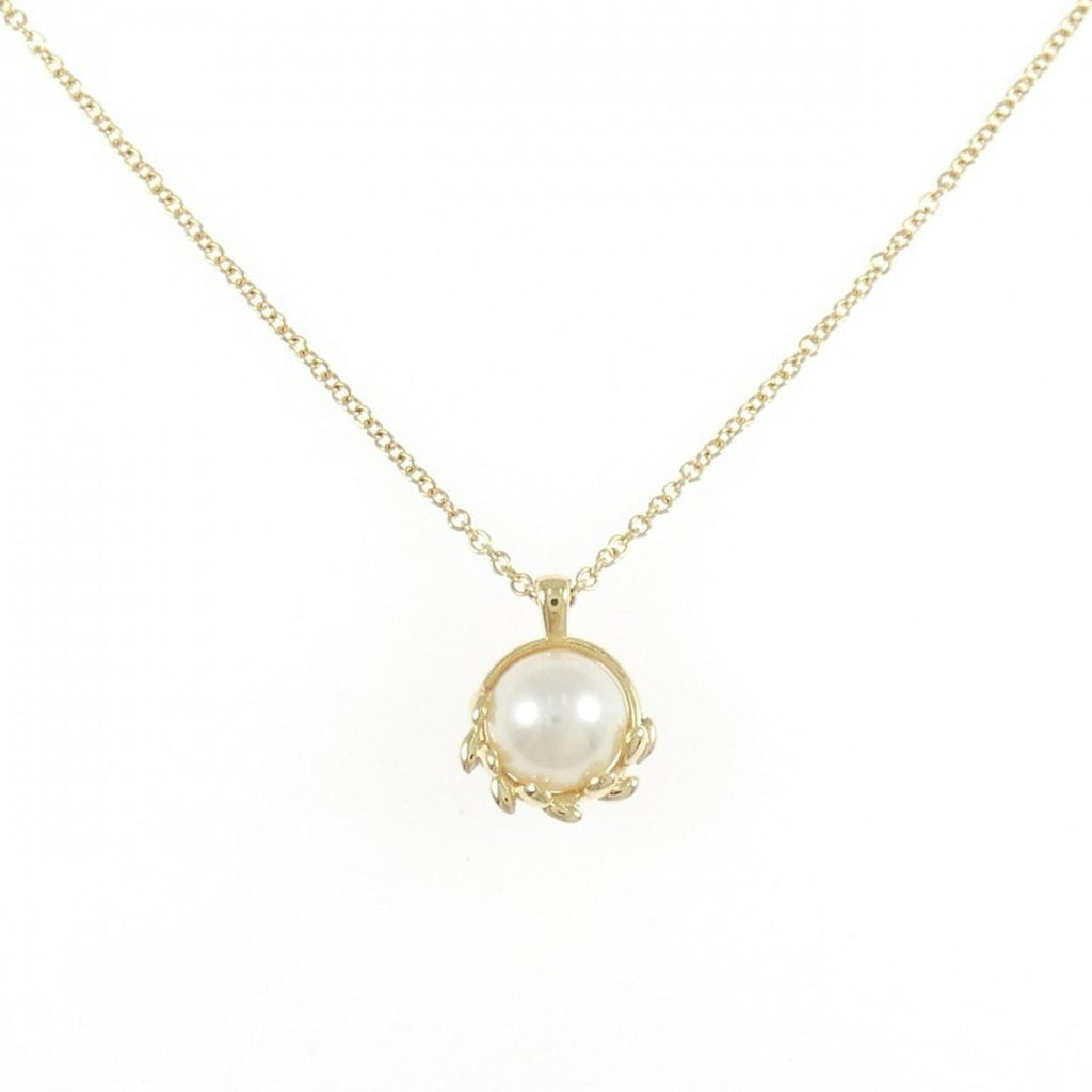 Olive Leaf Pendant Necklace 18K Yellow Gold
