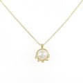Olive Leaf Pendant Necklace 18K Yellow Gold