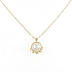 Olive Leaf Pendant Necklace 18K Yellow Gold