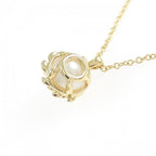 Olive Leaf Pendant Necklace 18K Yellow Gold