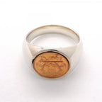 Band Ring 18K Rose Gold and Sterling Silver