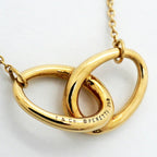 Double Loop Pendant Necklace 18K Yellow Gold