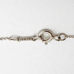 Bean Pendant Necklace Sterling Silver 7.5mm