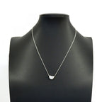Bean Pendant Necklace Sterling Silver 7.5mm