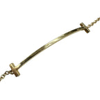 T Smile Pendant Necklace 18K Yellow Gold