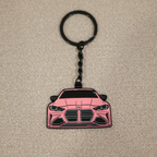 Multi-Color Car-Shaped Metal Keychain