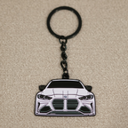 Multi-Color Car-Shaped Metal Keychain