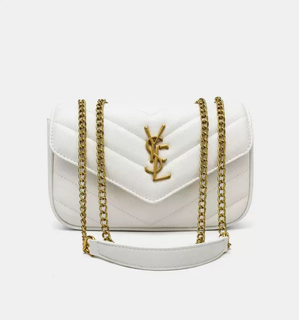 L-Y Leather Mini Chain Adjustable Handbag Wallet