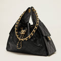 25 Small Handbag Grained Calfskin & Gold-Tone Metal Bag