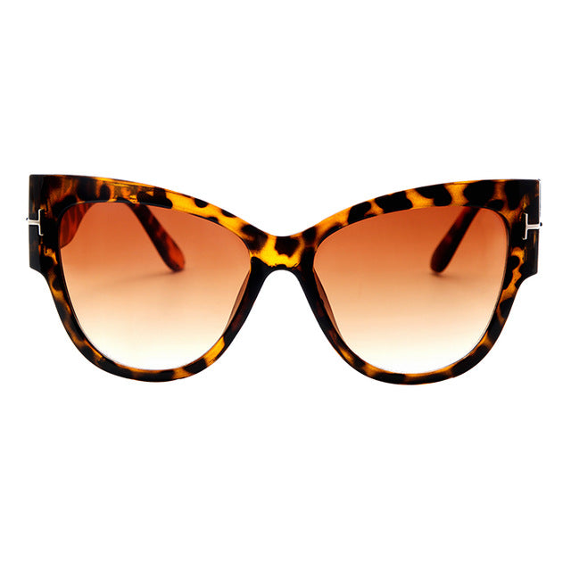 New Fashion Brand Designer Tom Cat Eye Sunglasses Women Oversized Frame Vintage Sun Glasses oculos de sol UV400